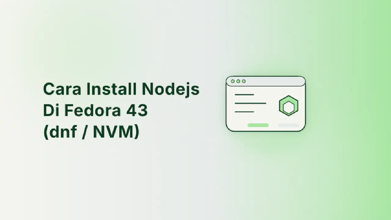 install nodejs di fedora 43